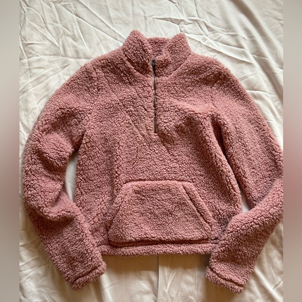 Hollister Quarter Zip Sherpa